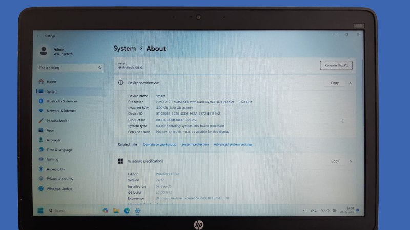 Ноутбук НР 455 G1 AMD A10 4Gb 500Gb 2
