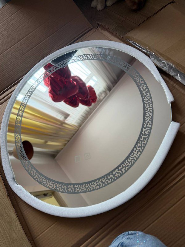 Зеркало с подсветкой и креплением 60х60