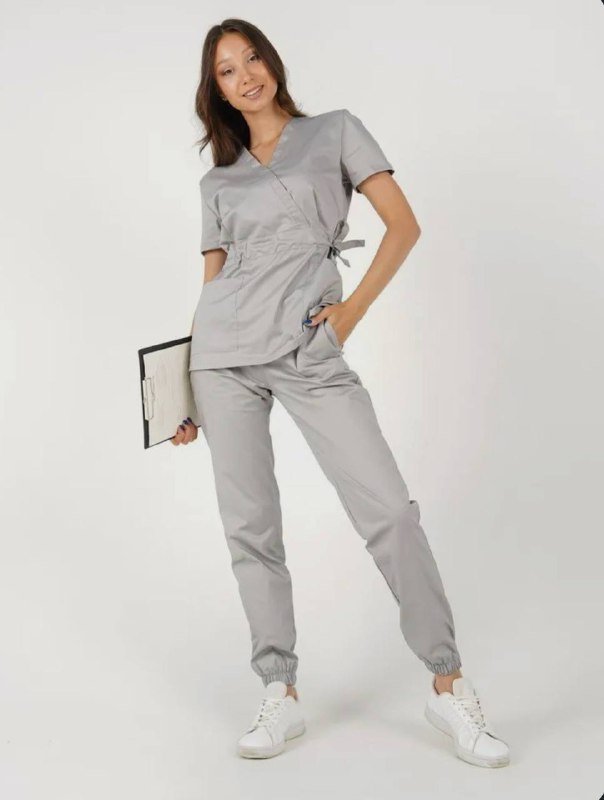 Медицинский костюм женский светло-серый размер 42 2