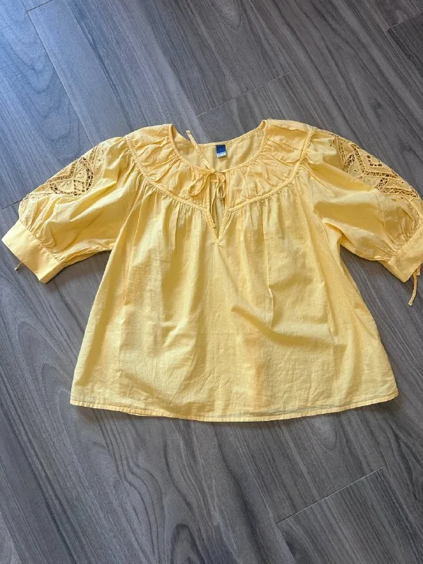 Желтая блуза, белая cropped shirt 1
