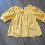 Желтая блуза, белая cropped shirt 1