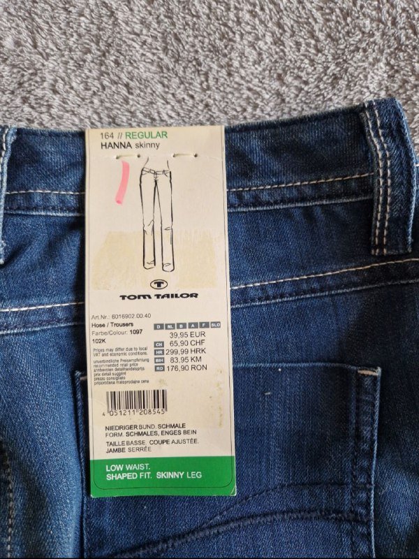 Джинсы Tom Tailor женские темно-синие прямые XXS - XS 2