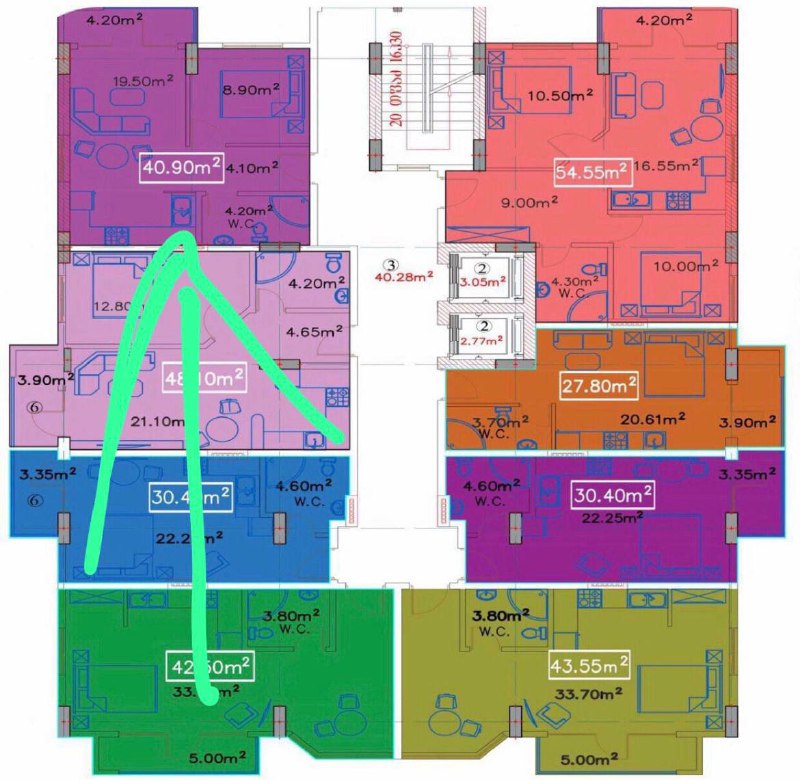 Квартира 41 м² в новом доме, Батуми 10