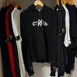 Gucci track jacket, Heron Preston hoodie, CP Company hoodie, Etudes T-shirt, Gucci sneakers, Adidas sneakers, Premiata sneakers 2