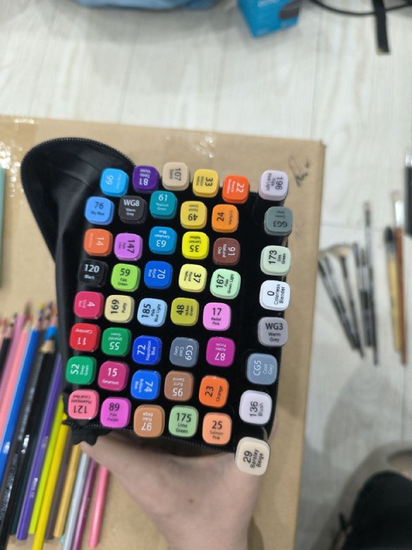 Набор для рисования: кисти, карандаши, маркеры, холсты, мольберт 3