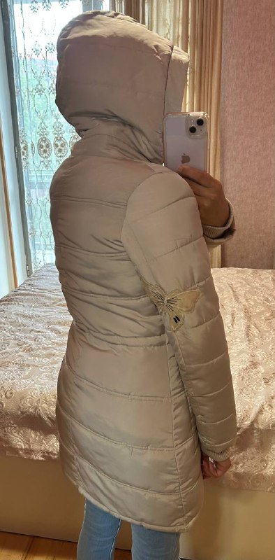Удлиненная зимняя куртка размер S 2