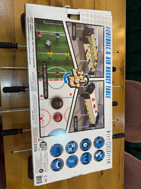 Настольный футбол и аэрохоккей 2 в 1 4