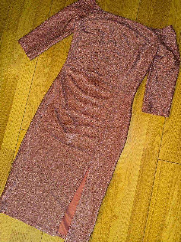 Праздничное блестящее женское платье, сетчатые перчатки, базовая водолазка 3