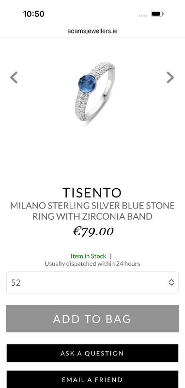 Кольцо Ti Sento серебро 925 с London Blue Topaz 5