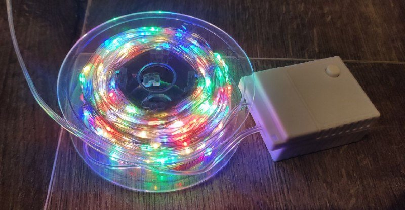 Гирлянда роза цветная 50м 4