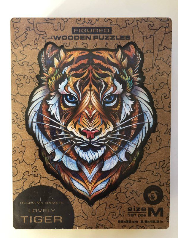Деревянные пазлы Лиса, Тигр 180 деталей 2