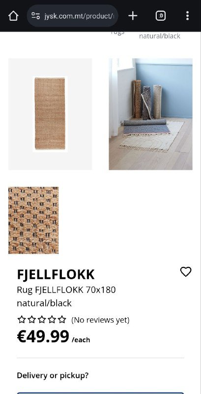 Ковёр JYSK 70x180 см 5