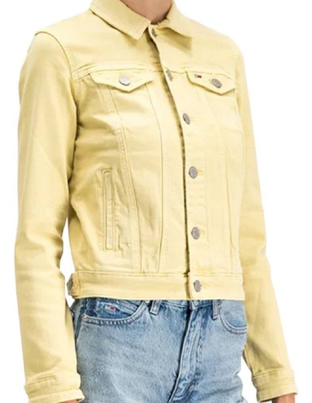 джинсовая куртка Tommy Hilfiger жёлтая XS 2