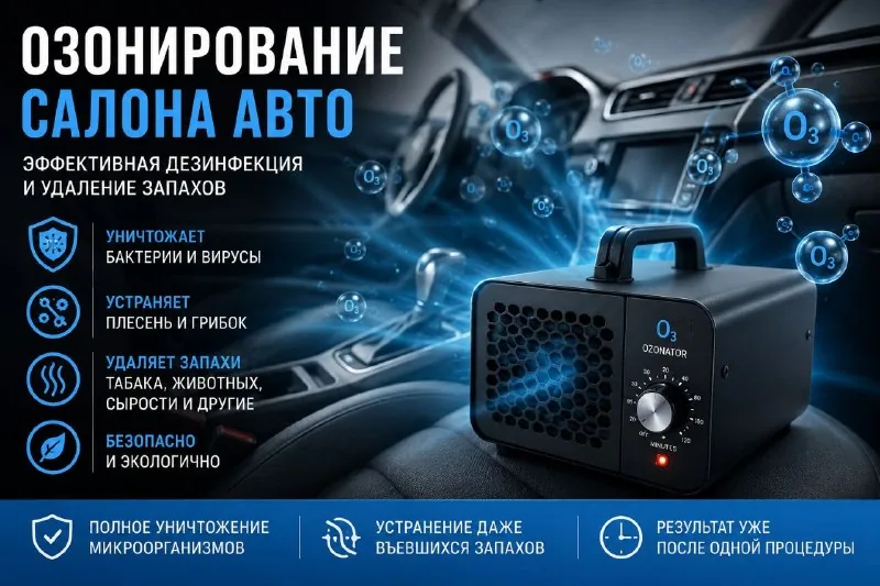 Озонирование салона авто