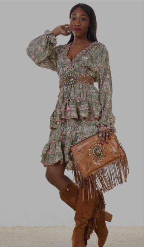 Платье Boho-Style из шелка и вискозы