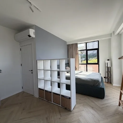 Стеллаж JUSK, контейнеры IKEA