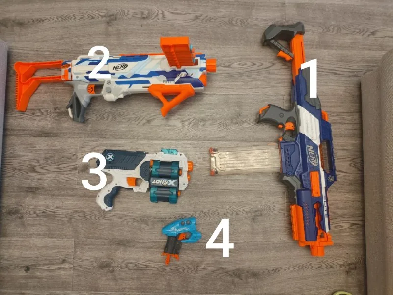 Nerf бластеры, патроны, аккумуляторы 1