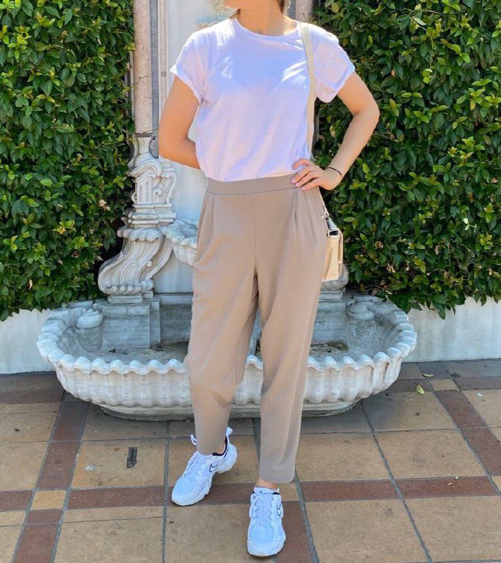 Джинсовая куртка, белая сумка, брюки размер М 4