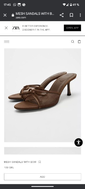 мюли босоножки туфли Zara 38 размер 2