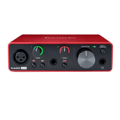 Focusrite Scarlett Solo, Rode PodMic