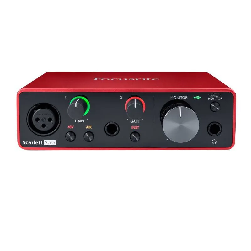 Focusrite Scarlett Solo, Rode PodMic 1
