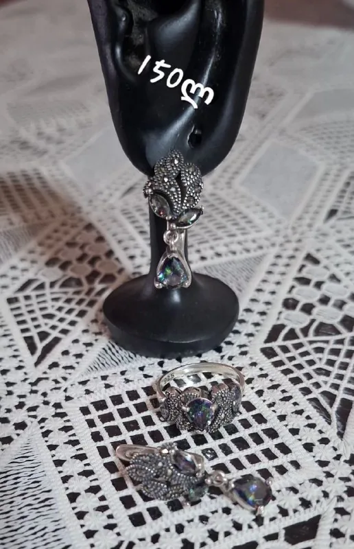 Серьги и кольца с натуральными камнями 1