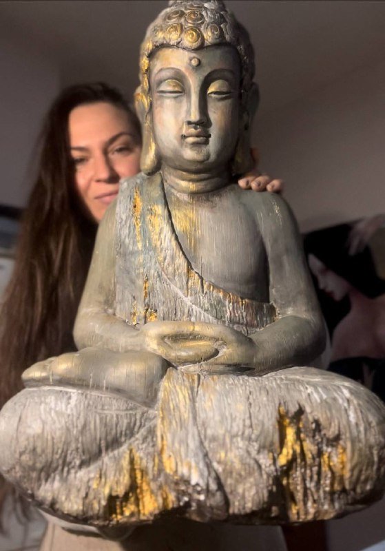 Статуя Будда ручной реставрации большая красивая 2
