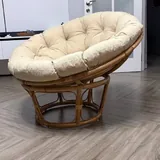 Плетёное кресло с подушкой 1