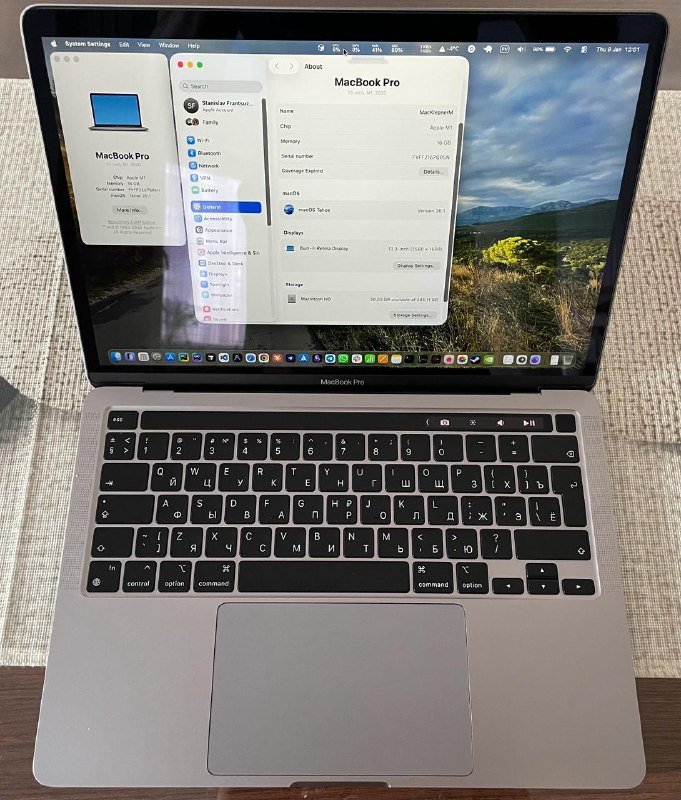 MacBook Pro 13-inch M1 2020 16GB 256GB touchbar