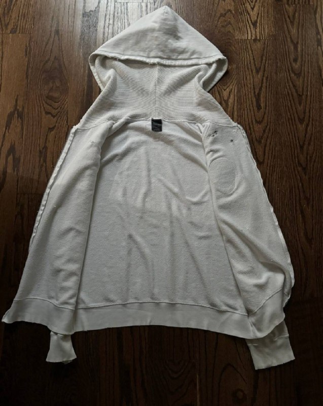 Number Nine White double skull zip-up hoodie size M 3