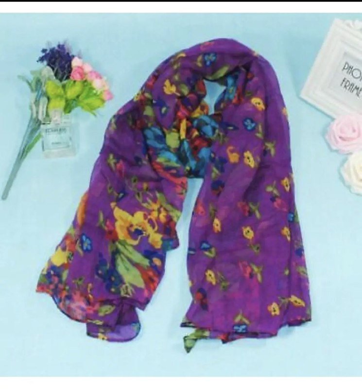 Шарфы разных цветов с принтом 6
