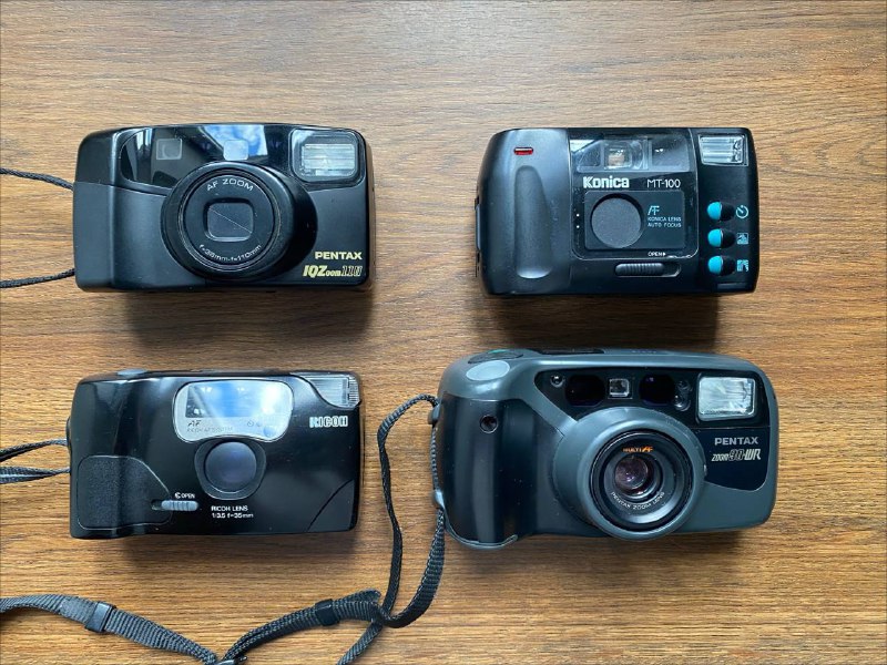 Пленочные фотоаппараты Pentax IQZoom, Konica MT-100, Ricoh FF-9, Pentax Zoom 90WR
