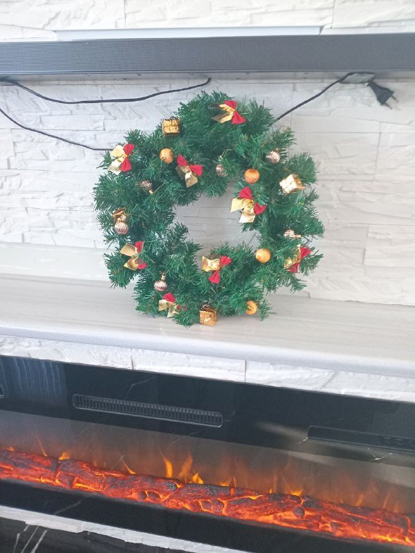 Елка 180 см, Рождественский венок 6