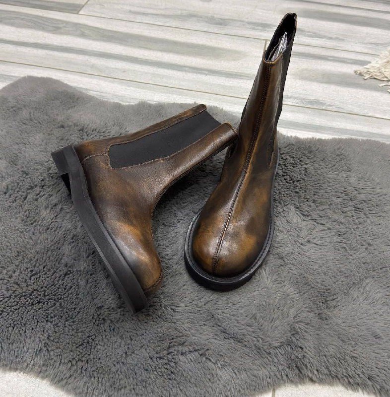 Женские кожаные ботинки челси