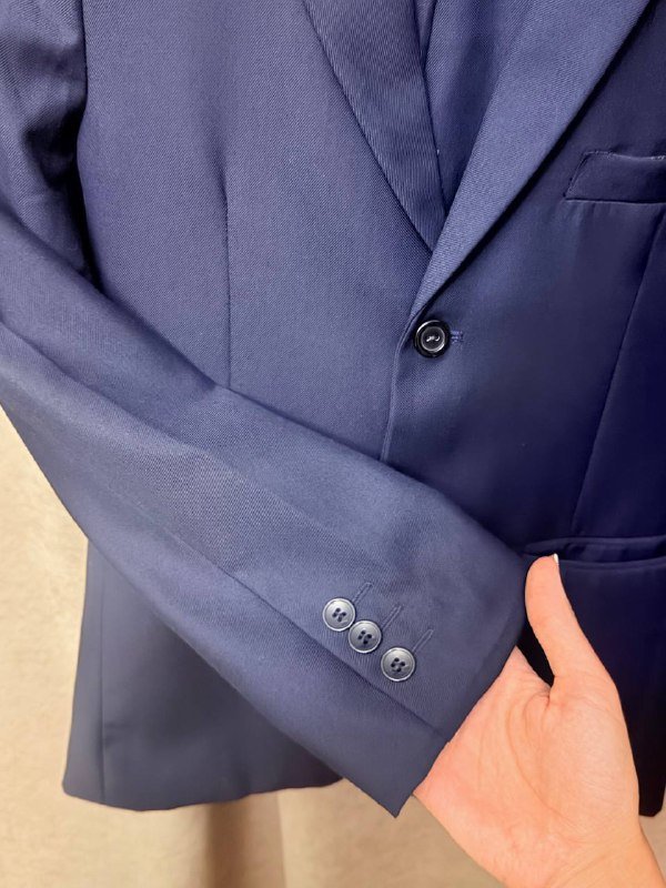 Костюм пиджак и брюки тёмно-синий 2