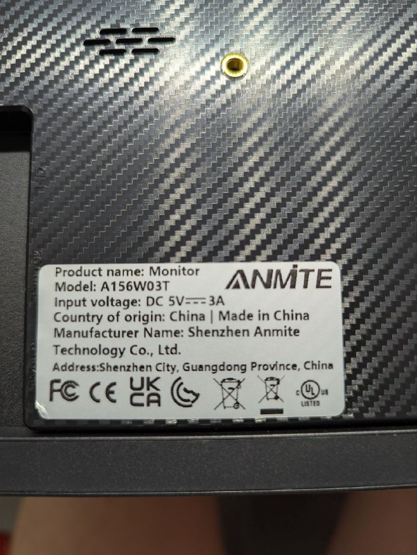 Портативный монитор Anmite A156W03 15.6" IPS 1080P 5