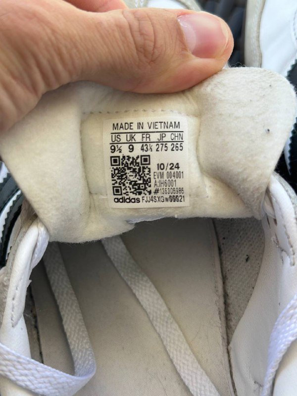 Кеды Adidas Samba OG бело-черные размер 43 1/3 7