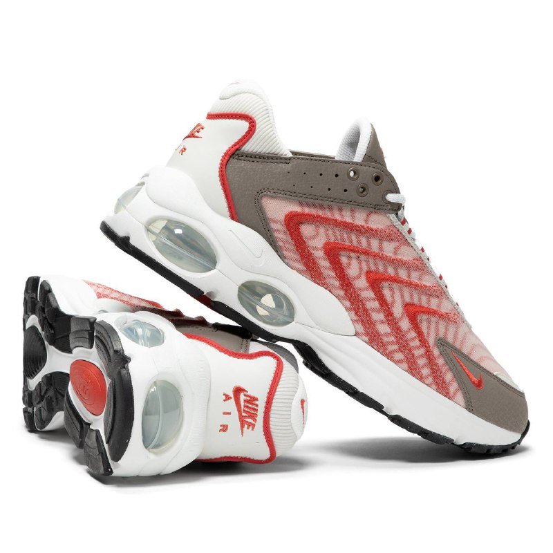 Nike Air Max TW Shoes Red Clay Light Bone Olive Gray 3