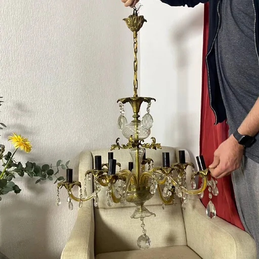 Винтажная хрустальная люстра