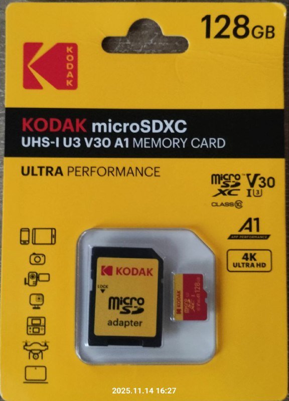 Карта памяти Kodak Micro SD 128 ГБ