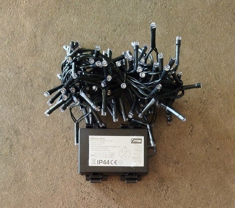 Гирлянда на батарейках, тёплый свет