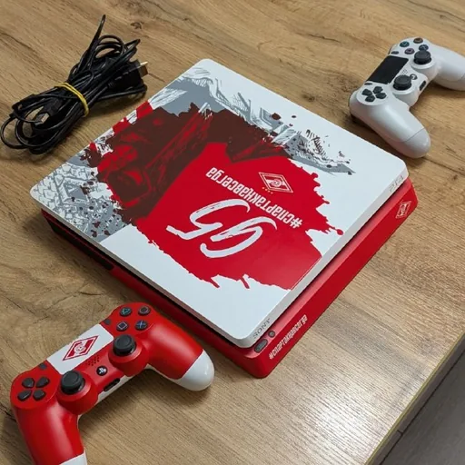 PS4 Slim Spartak Edition, 2 геймпада