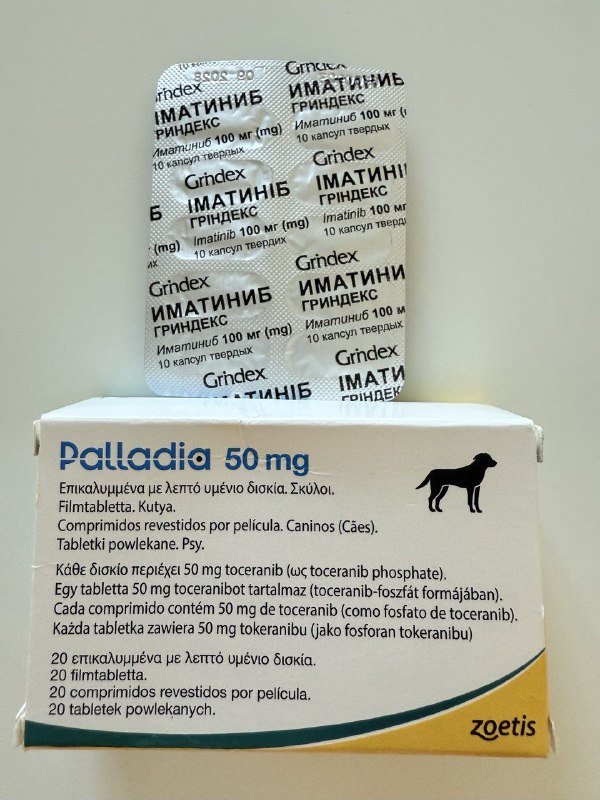 Иматиниб 100 мг, Палладия 50 мг лекарства для собак
