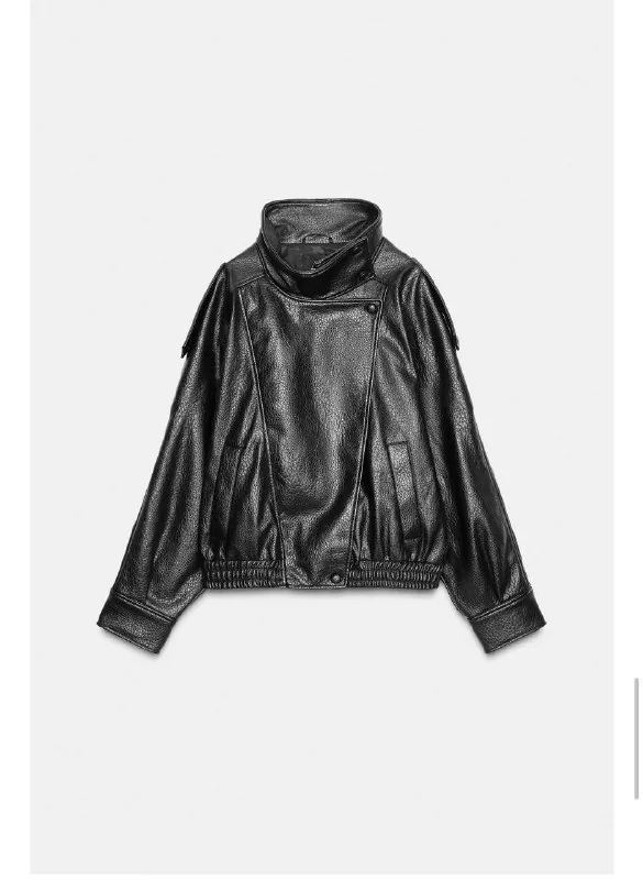 Кожаная куртка Zara 1