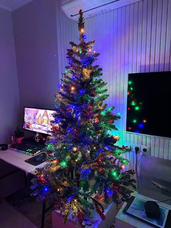 Ёлка 180 см с украшениями 2