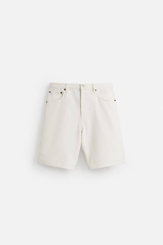 Zara белые джинсовые бермуды шорты 2