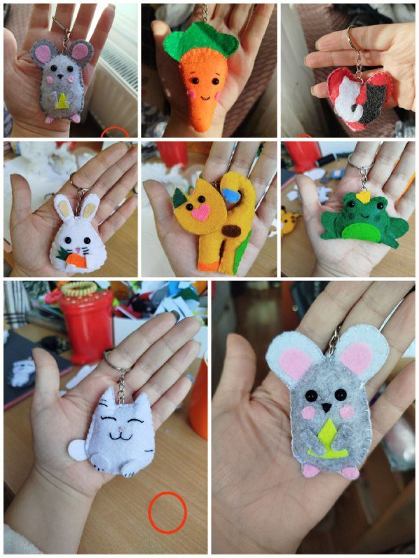 Брелки и игрушки из фетра ручной работы