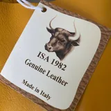 Жёлтая кожаная сумка ISA 1982 2