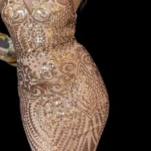 Mermaid dress with a sequin pattern