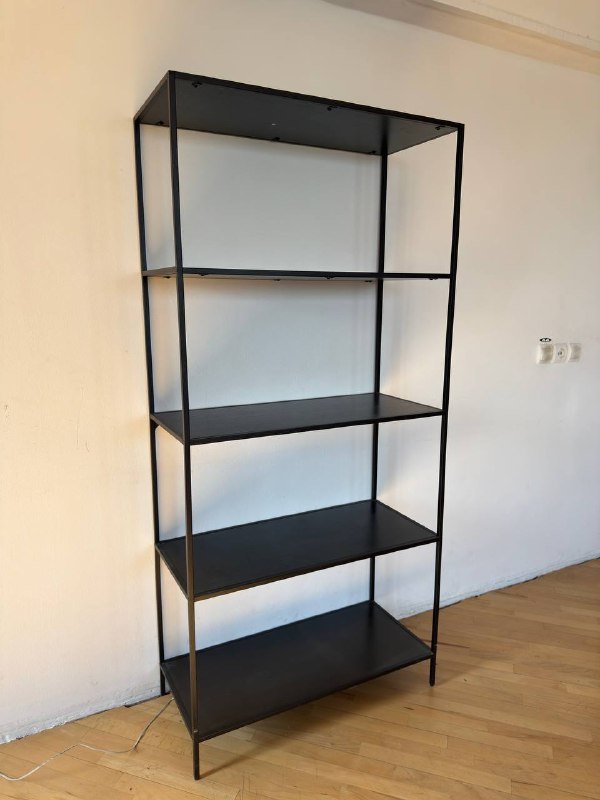 Стеллаж черный металлический каркас 2